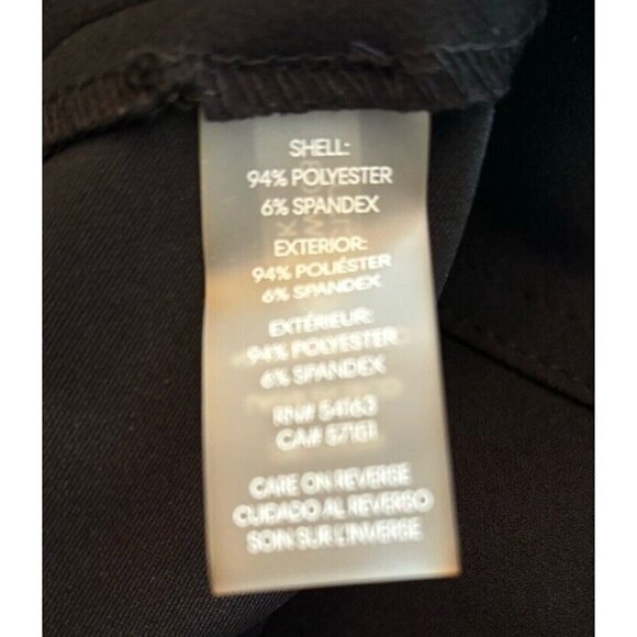 NWT Calvin Klein Womens Size 4 Tie Waist Ruffle Faux Wrap Dress Black - Picture 5 of 6